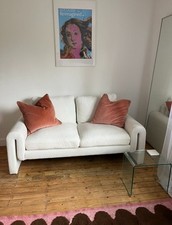 Daals 2 Seater White Boucle