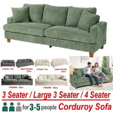 3/4 Seater Corduroy Sofa Jumbo