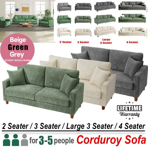 Modern seater corduroy sofa - modern, 4