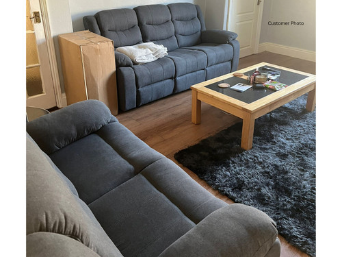 Grey chenille recliner - grey,