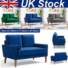 2 Seater Velvet Sofa with 2