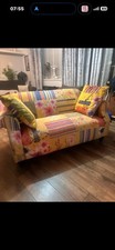 Fabric Gold Patchwork 2 Seater