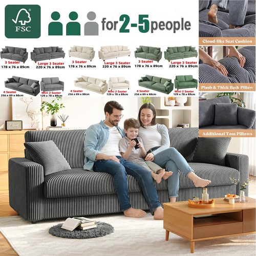 Jumbo cord sofa modern - sofa,