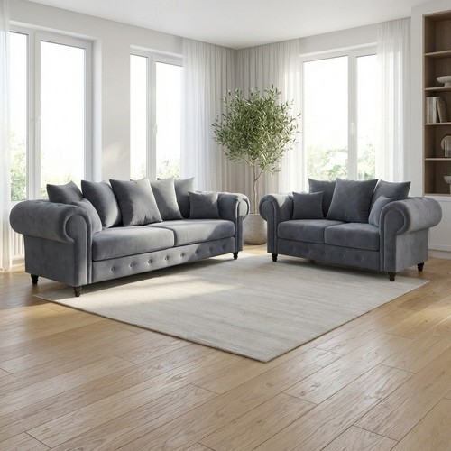 Luxury velvet sofa set 2 - set, 3+2