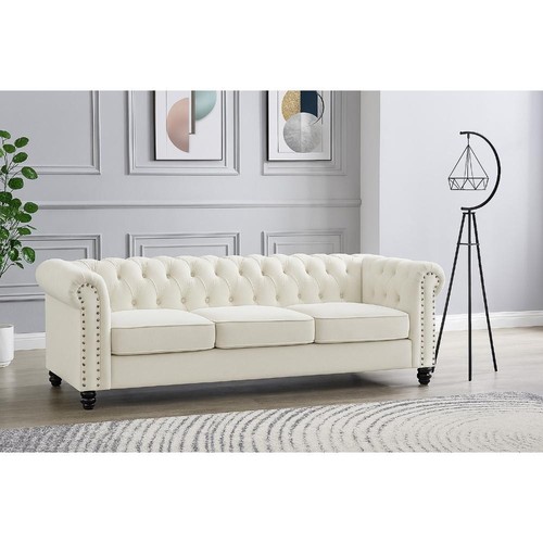 Velvet sofa chesterfield - sofa,