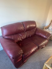 red 2 seater couch sofa