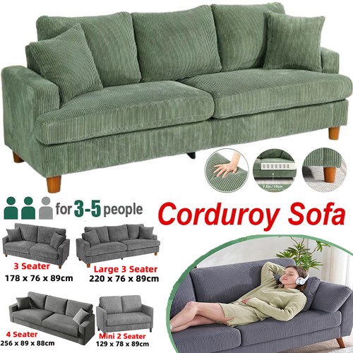Seater corduroy sofa - 4,
